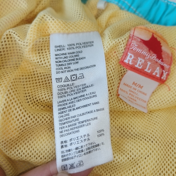 Tommy Bahama Relax orange/white men's swim shorts with safety briefs size M pool - Picture 10 of 11